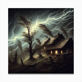 Dark House In The Woods Canvas Print