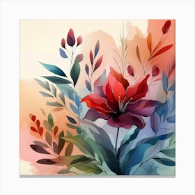 Watercolor Flower Painting 1 Canvas Print