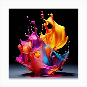 Fresh Colors Liquid 3d Design Spark Hot Palette Shapes Dynamism Vibrant Flowing Molten (25) Canvas Print