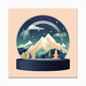 Mountain Snowglobe 2 Canvas Print