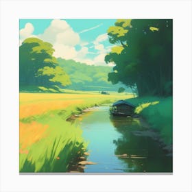 River In The Woods 5 Canvas Print