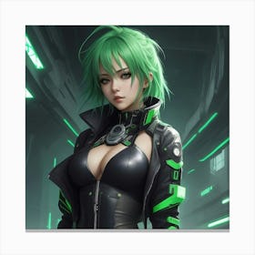 Cyberpunk Femme Fatale Canvas Print