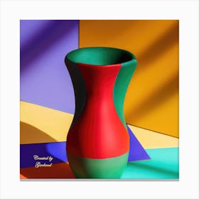 Multi Colored Vase Canvas Print