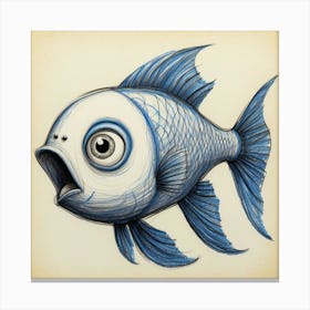 Blue Fish Canvas Print