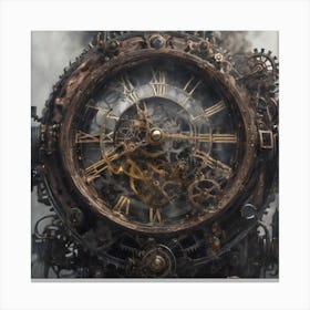 Steampunk Clock Canvas Print