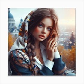 Beautiful Ukraine women Canvas Print