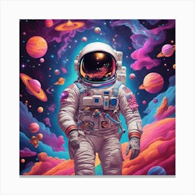 Astronaut In Space 11 Canvas Print