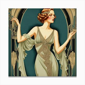 Deco Woman 6 Canvas Print