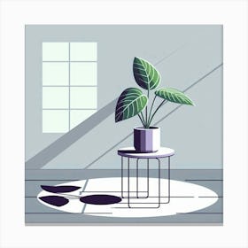 Plant In A Pot Canvas Print