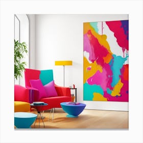 Colorful Abstract Painting Canvas Print