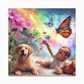 Baby, Schmetterlinge 5 Canvas Print