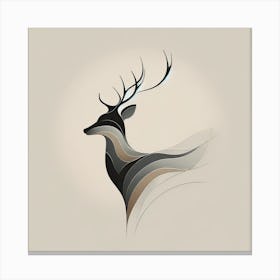 "Minimalist Elegance: The Graceful Stag" - This artwork distills the essence of the majestic stag into elegant, flowing lines and subtle gradients. Its minimalist design captures the animal's calm poise and noble stance with a modern twist. The neutral palette suggests a timeless quality, allowing the viewer's imagination to fill in the natural beauty of this creature. Perfect for a sophisticated space that values simplicity and grace, this piece is an ode to the beauty of the wild, rendered with a contemporary elegance. Canvas Print