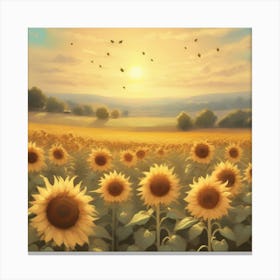 A Golden Sunshine Art Print 3 Canvas Print