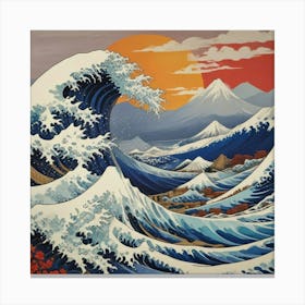 Great Wave Off Kanagawa 17 Canvas Print