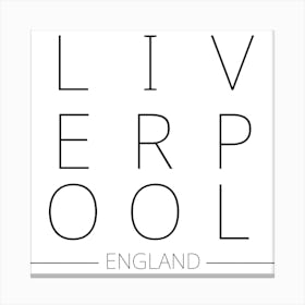 Liverpool England Typography City Country Word Canvas Print