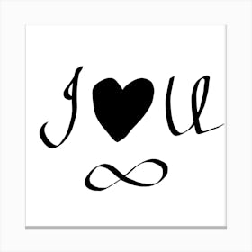 I Love You Infinity 1 Canvas Print