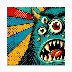 Pop Monster Illustration Canvas Print