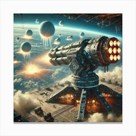 A High Tech, Sci Fi Scene Showcasing The Neptune’S 1 Canvas Print