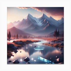 Landscape Painting 1 Canvas Print