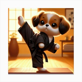 Karate Dog Canvas Print