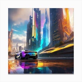 Futuristic City 109 Canvas Print