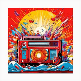 Boombox Canvas Print