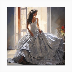 Woman In A Dress 1 Canvas Print