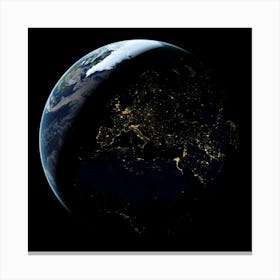 Earth At Night Canvas Print