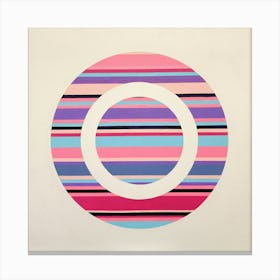 Colorful circle stripes Canvas Print