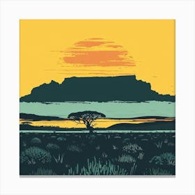 Sunset Over Table Mountain Canvas Print