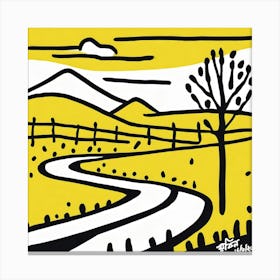 Yellow Road Canvas Print