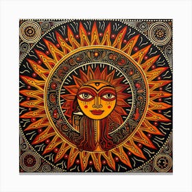 Indian Sun Painting Canvas Print