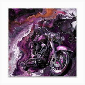 Purple Motorcycle Canvas Print