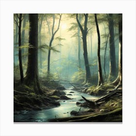 Forest Stream Canvas Print