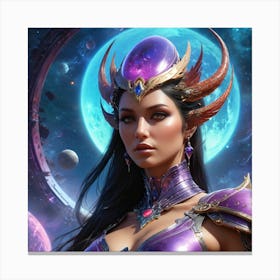 Space Lady Canvas Print