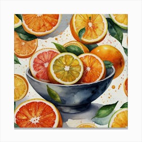 Oranges In A Bowl 1 Canvas Print