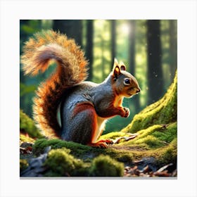 Squirrel In The Forest 376 Canvas Print