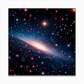 Abstract Illustration Showcasing The Rich Tapestry Of Cosmos With Contrasting Patterns Of Bright Fl (5) Canvas Print