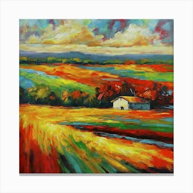 Farm In The Countryside Canvas Print