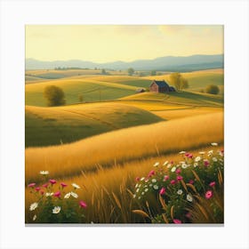 Farm In The Countryside Toile