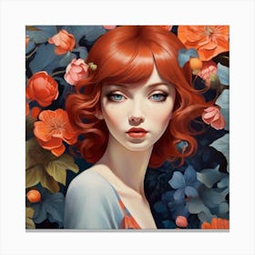 Girl With Red Hair Canvas Print