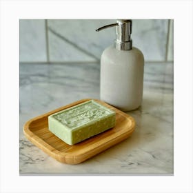 Soap And Soap Dish Canvas Print