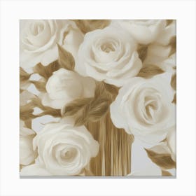 White Roses 1 Canvas Print