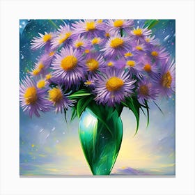 Aster Flowers 10 Canvas Print