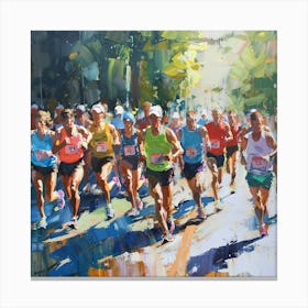 Marathon Runners 12 Canvas Print