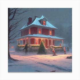 Christmas House 127 Canvas Print