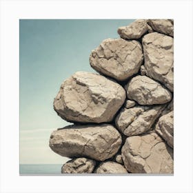 Rocks In The Sea Canvas Print