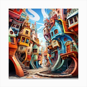 Colorful City 6 Canvas Print
