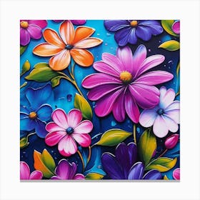 Colorful Flowers 32 Canvas Print