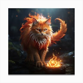 Fire Cat 1 Canvas Print